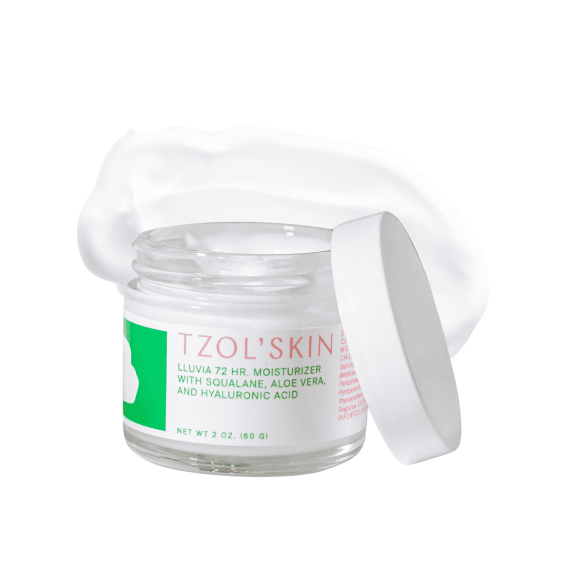 Lluvia 72HR Moisturizer with Squalane, Aloe Vera, and hyaluronic acid.