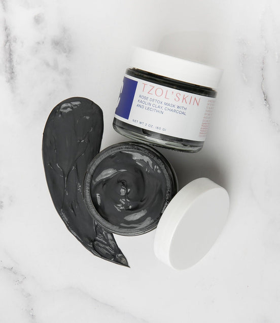 Rose Detox Mask with Kaolin Clay, Charcoal, & Lecithin